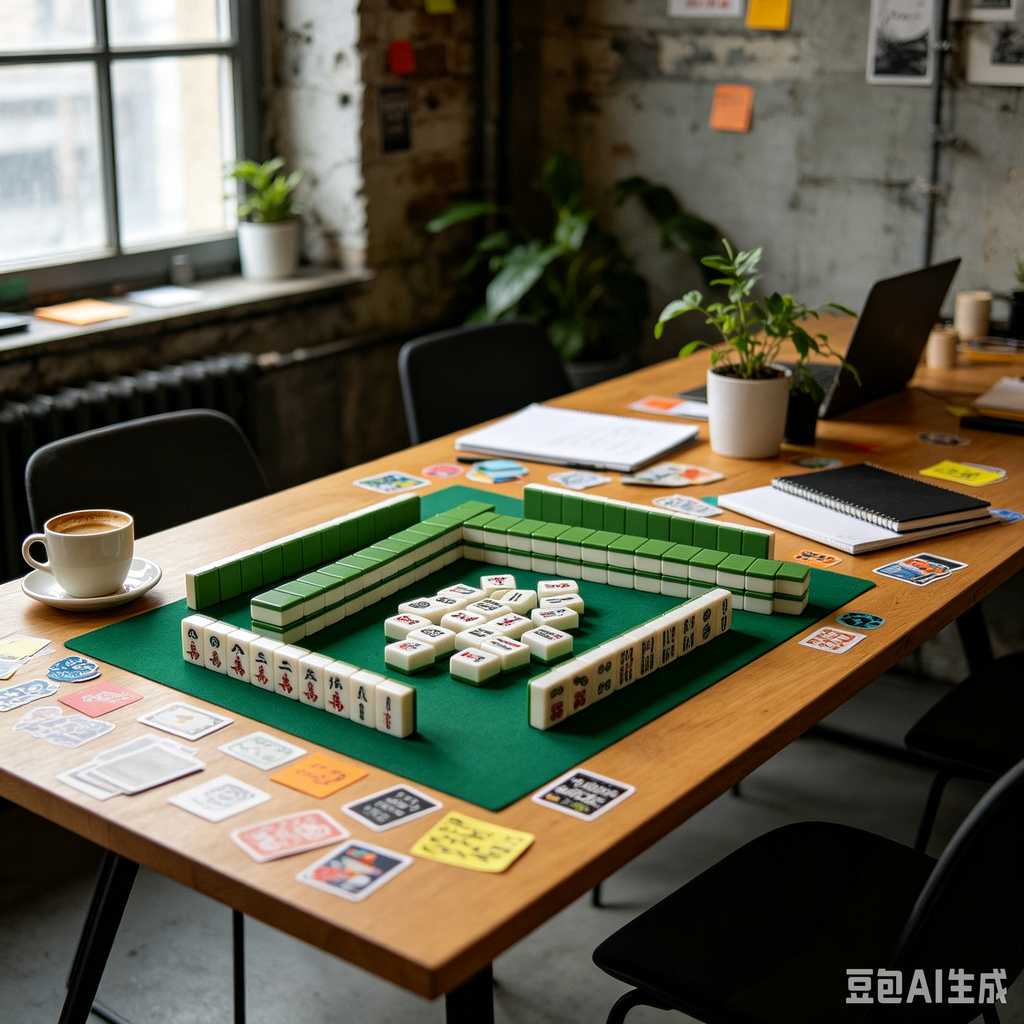 gradient blue mahjong tiles
